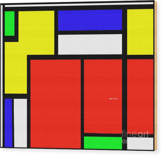 Célébration de Mondrian - Impression sur bois