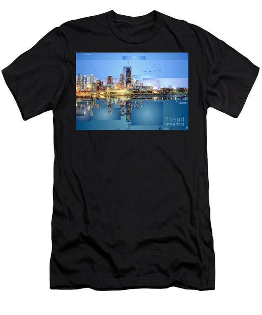 T-shirt pour homme (coupe ajustée) - Chicago Lake Michigan