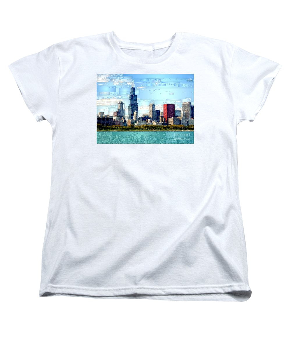 T-shirt pour femme (coupe standard) - Chicago Skyline