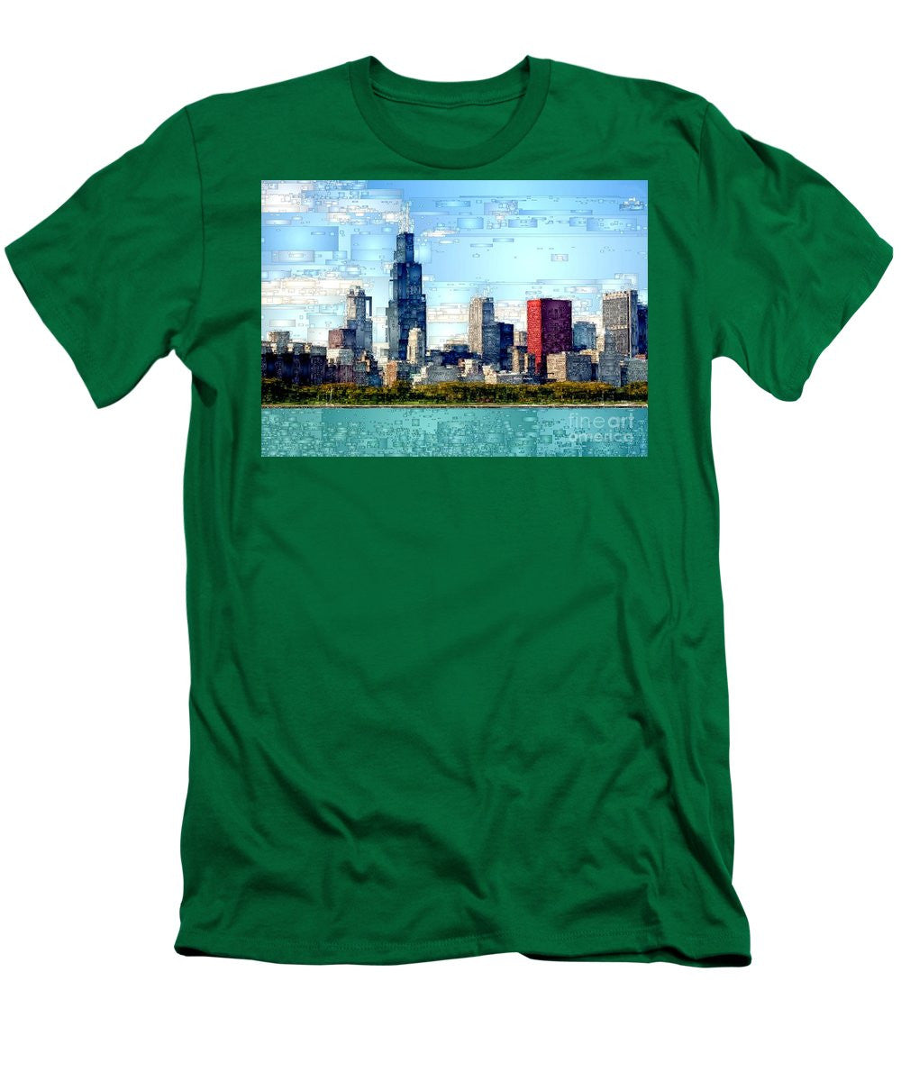 Men's T-Shirt (Slim Fit) - Chicago Skyline