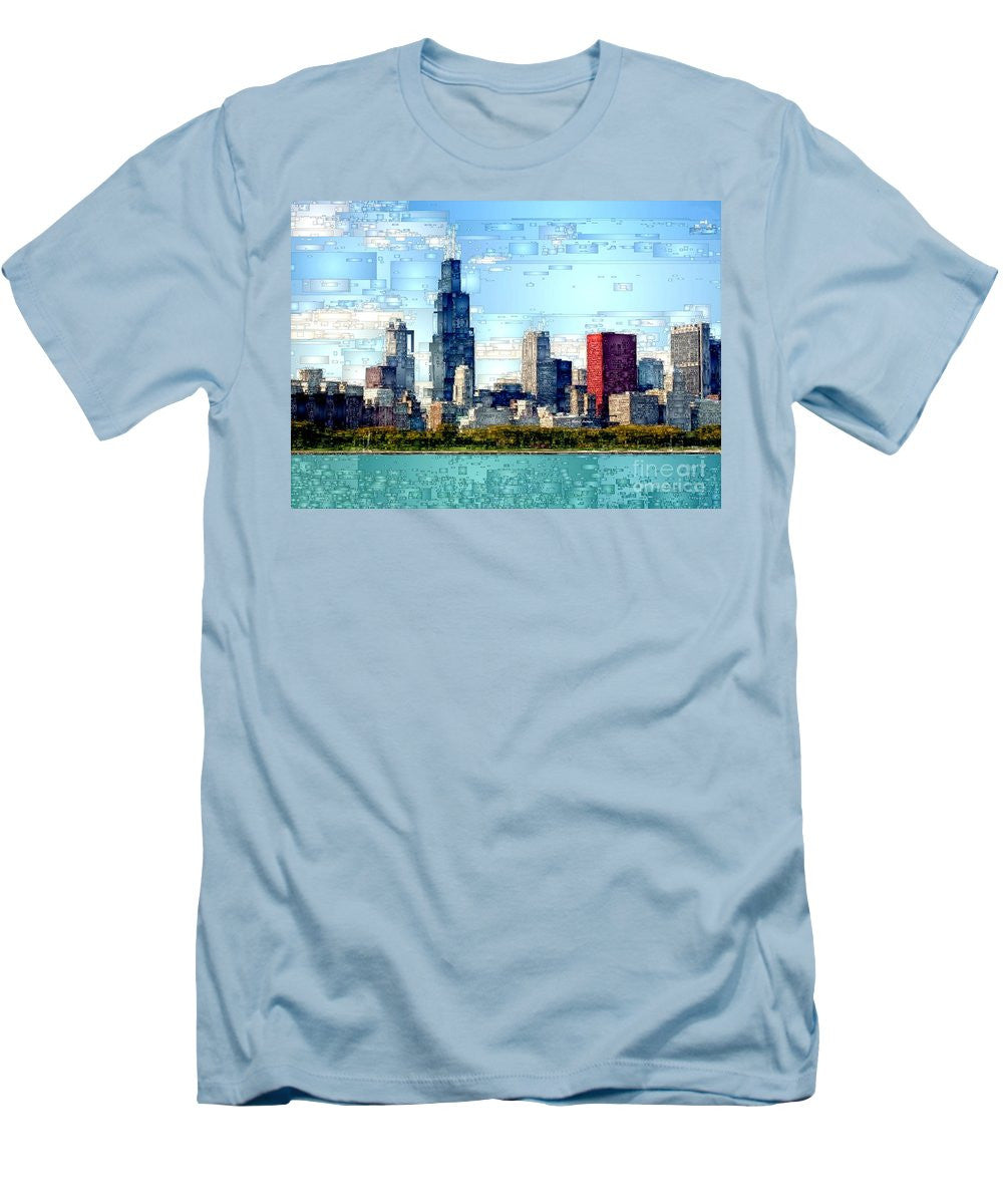 Men's T-Shirt (Slim Fit) - Chicago Skyline