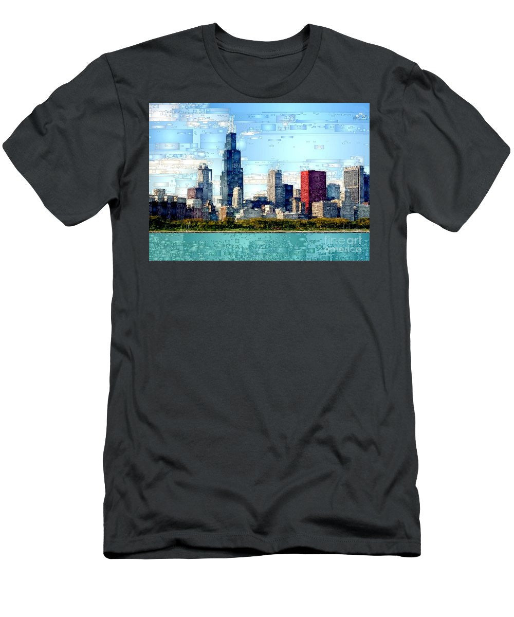 Men's T-Shirt (Slim Fit) - Chicago Skyline