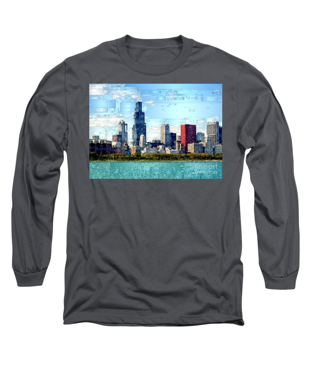 Long Sleeve T-Shirt - Chicago Skyline