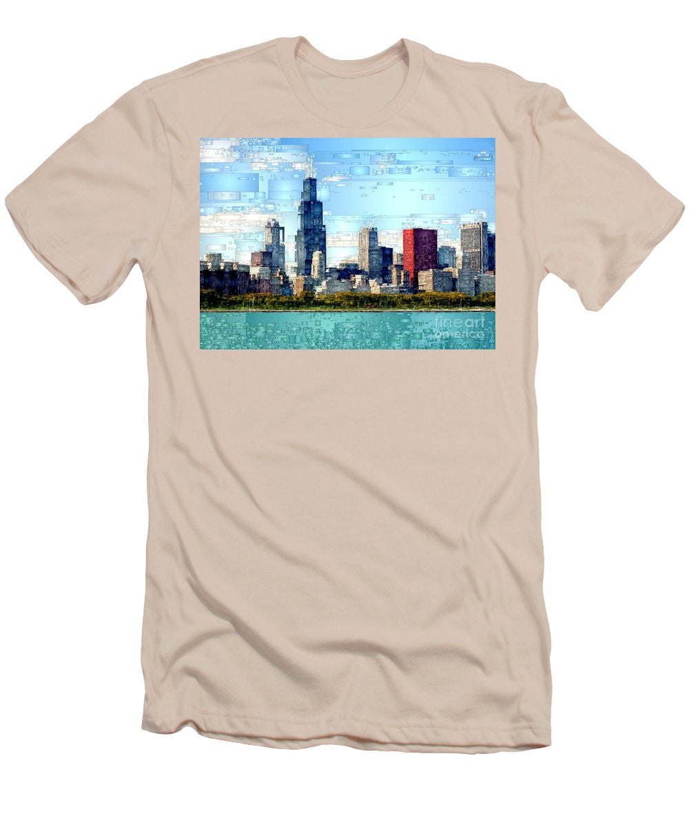 Men's T-Shirt (Slim Fit) - Chicago Skyline