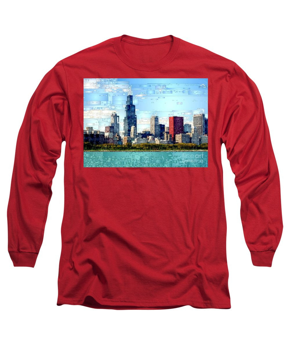 Long Sleeve T-Shirt - Chicago Skyline