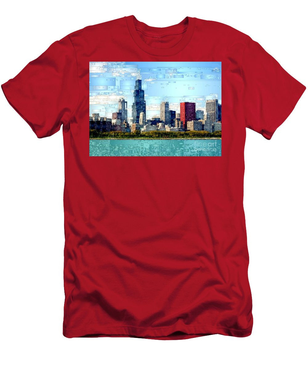 Men's T-Shirt (Slim Fit) - Chicago Skyline