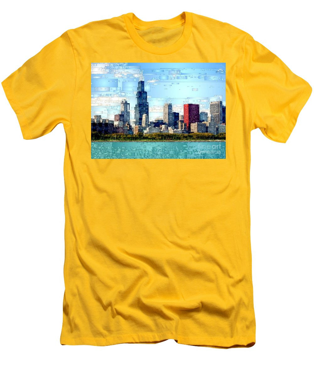 Men's T-Shirt (Slim Fit) - Chicago Skyline