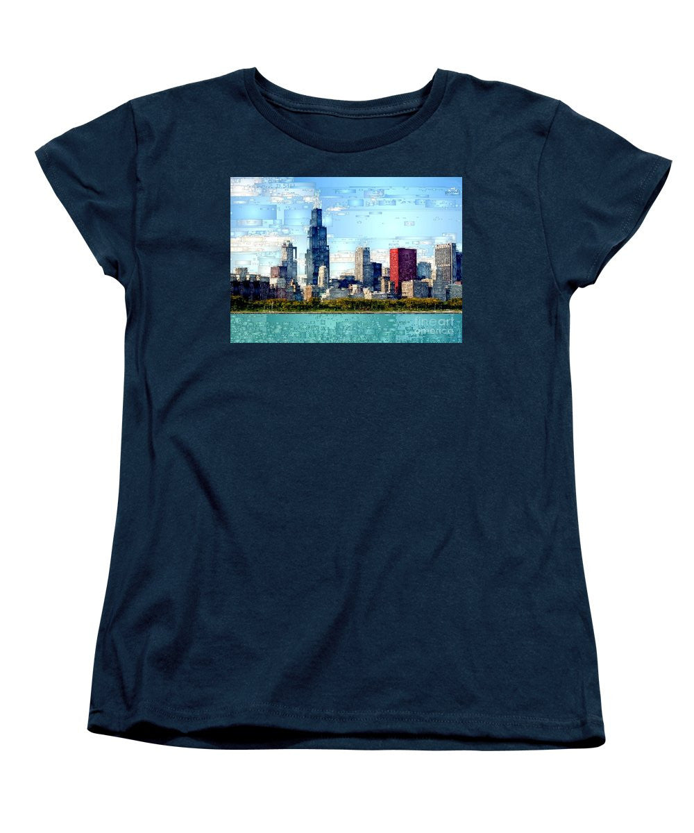 T-shirt pour femme (coupe standard) - Chicago Skyline