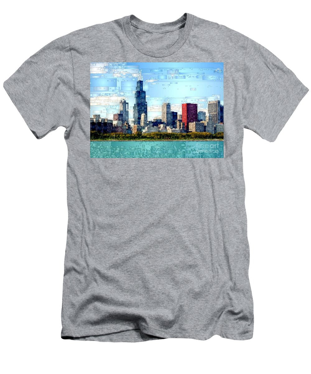 Men's T-Shirt (Slim Fit) - Chicago Skyline