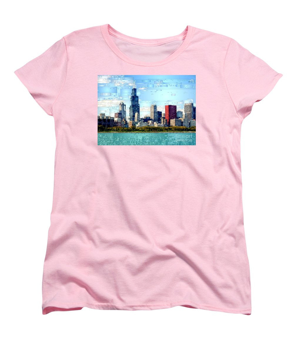 T-shirt pour femme (coupe standard) - Chicago Skyline