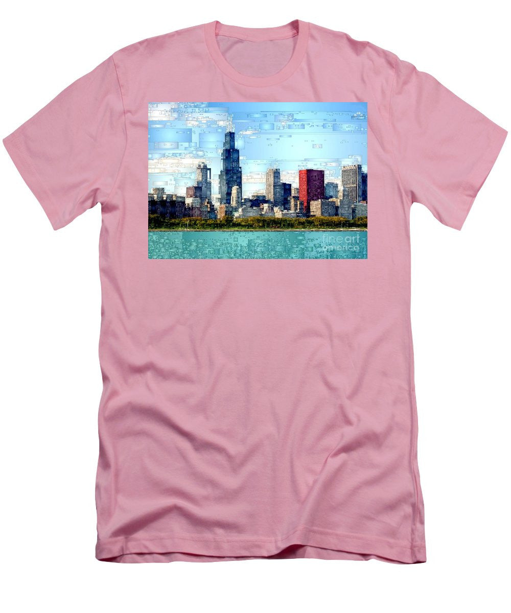 Men's T-Shirt (Slim Fit) - Chicago Skyline