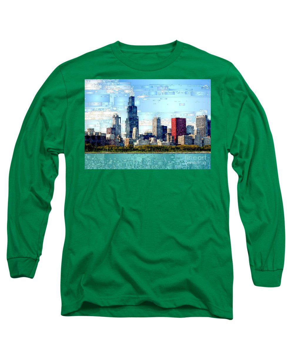 Long Sleeve T-Shirt - Chicago Skyline