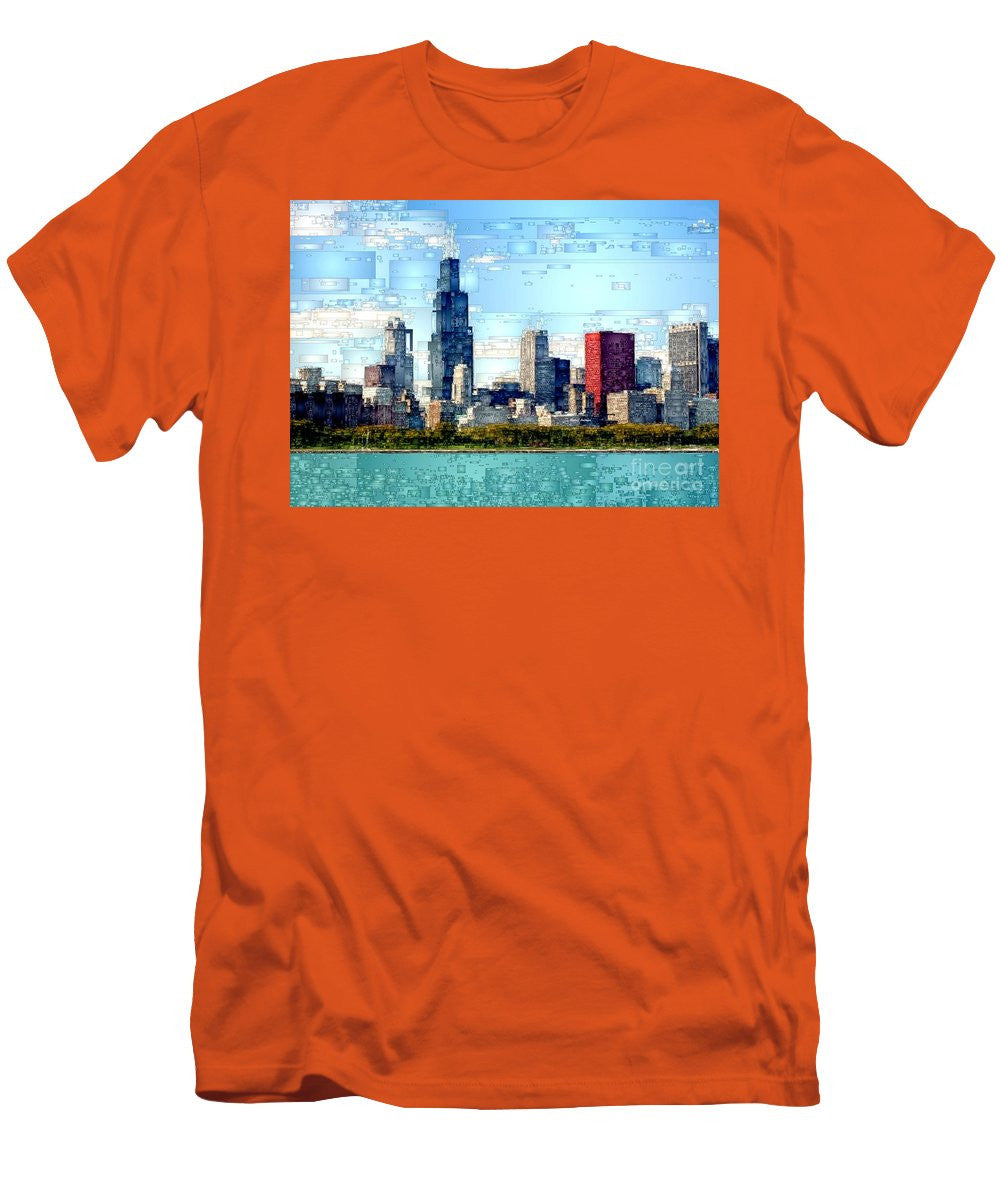 Men's T-Shirt (Slim Fit) - Chicago Skyline