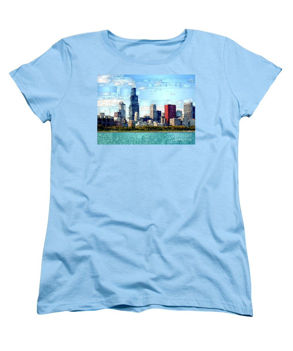 T-shirt pour femme (coupe standard) - Chicago Skyline