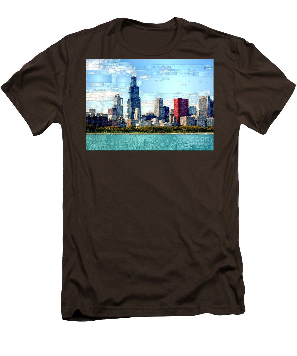 Men's T-Shirt (Slim Fit) - Chicago Skyline