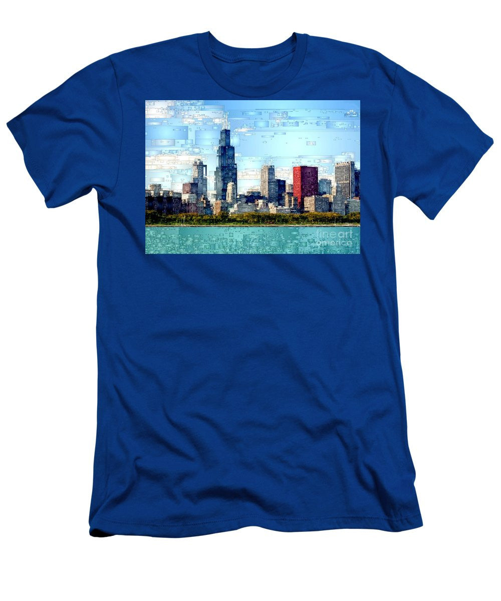 Men's T-Shirt (Slim Fit) - Chicago Skyline