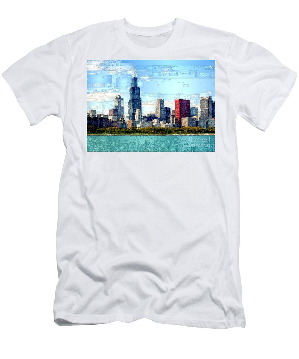 Men's T-Shirt (Slim Fit) - Chicago Skyline