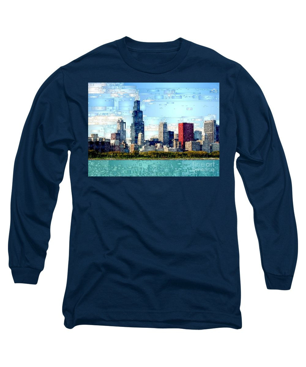 Long Sleeve T-Shirt - Chicago Skyline