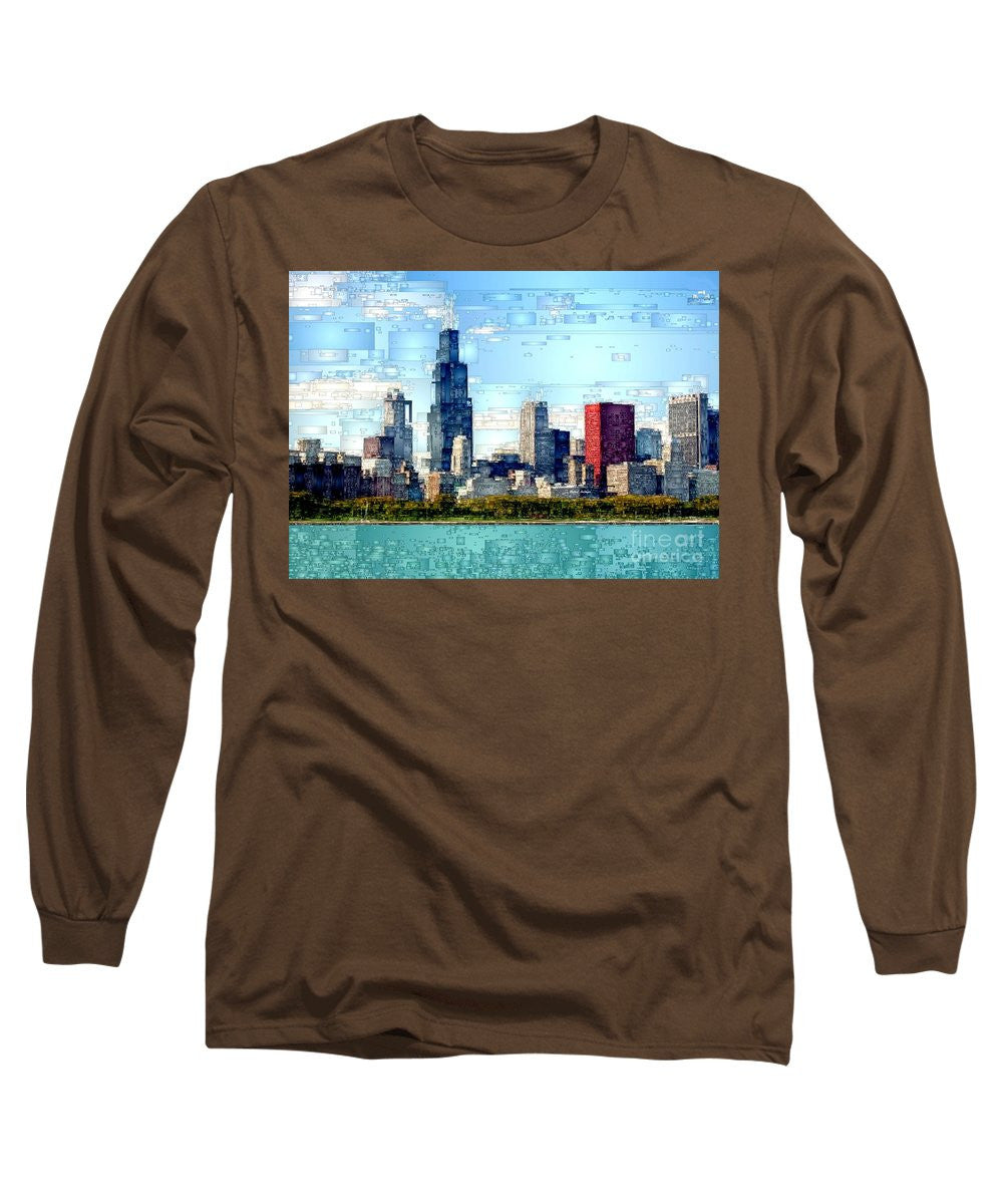 Long Sleeve T-Shirt - Chicago Skyline