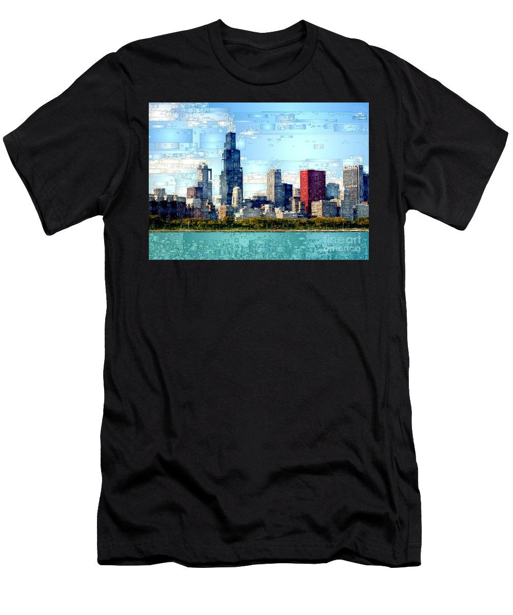 Men's T-Shirt (Slim Fit) - Chicago Skyline