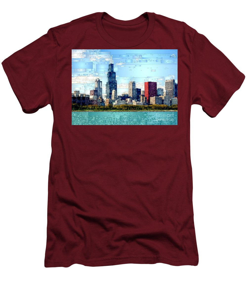 Men's T-Shirt (Slim Fit) - Chicago Skyline