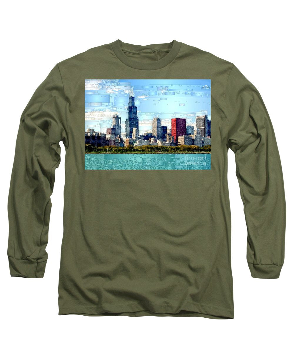 Long Sleeve T-Shirt - Chicago Skyline