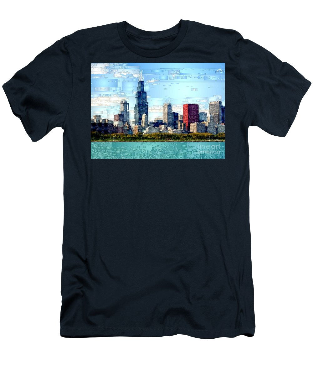 Men's T-Shirt (Slim Fit) - Chicago Skyline