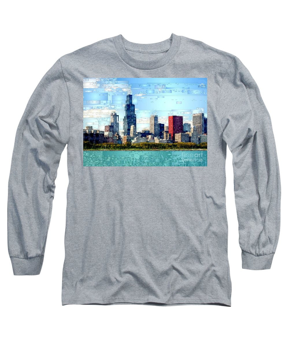 Long Sleeve T-Shirt - Chicago Skyline