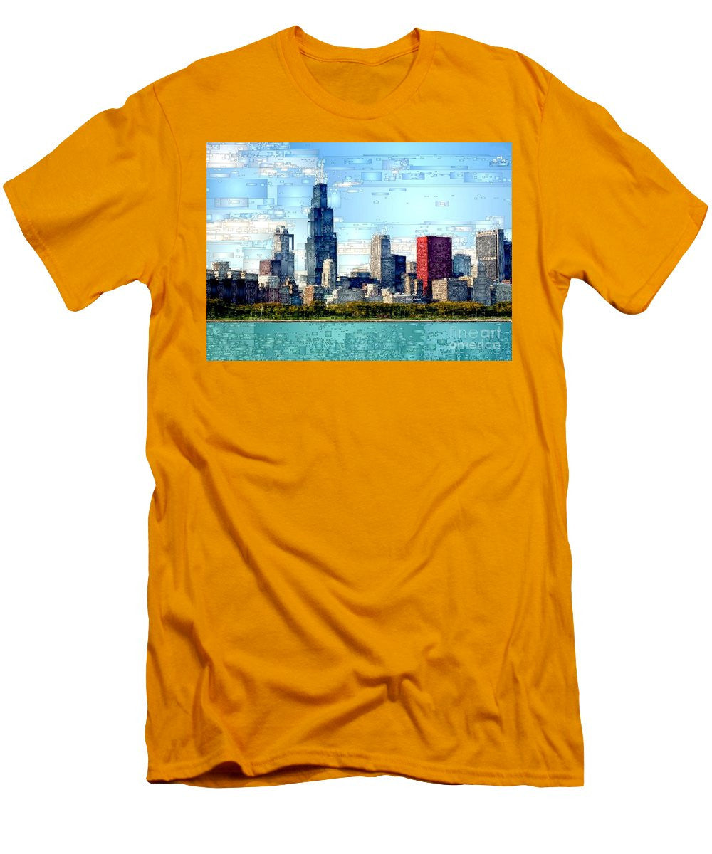 Men's T-Shirt (Slim Fit) - Chicago Skyline