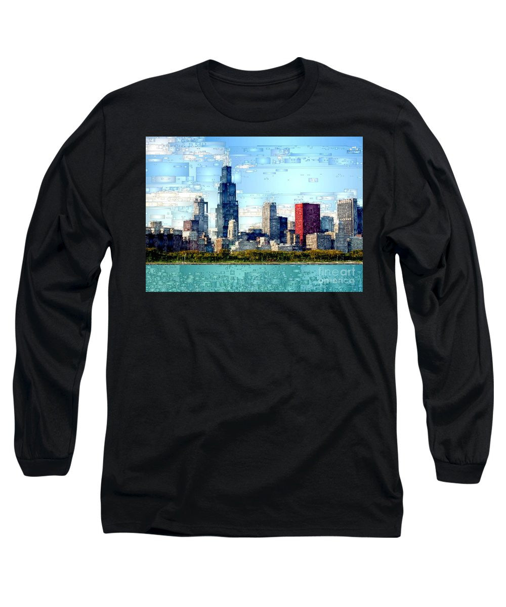 Long Sleeve T-Shirt - Chicago Skyline