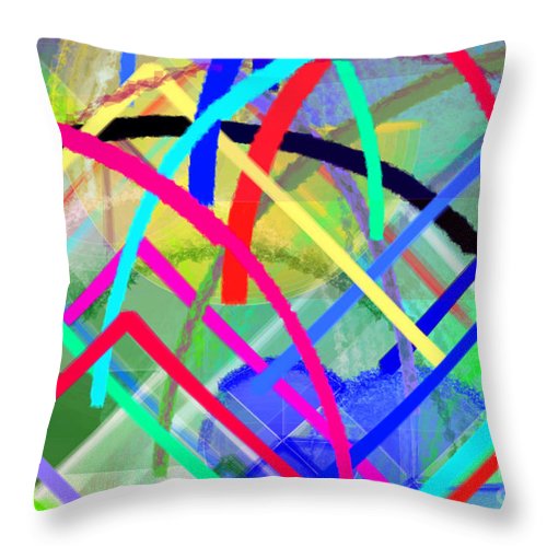 Children playing in the Rain - Throw Pillow