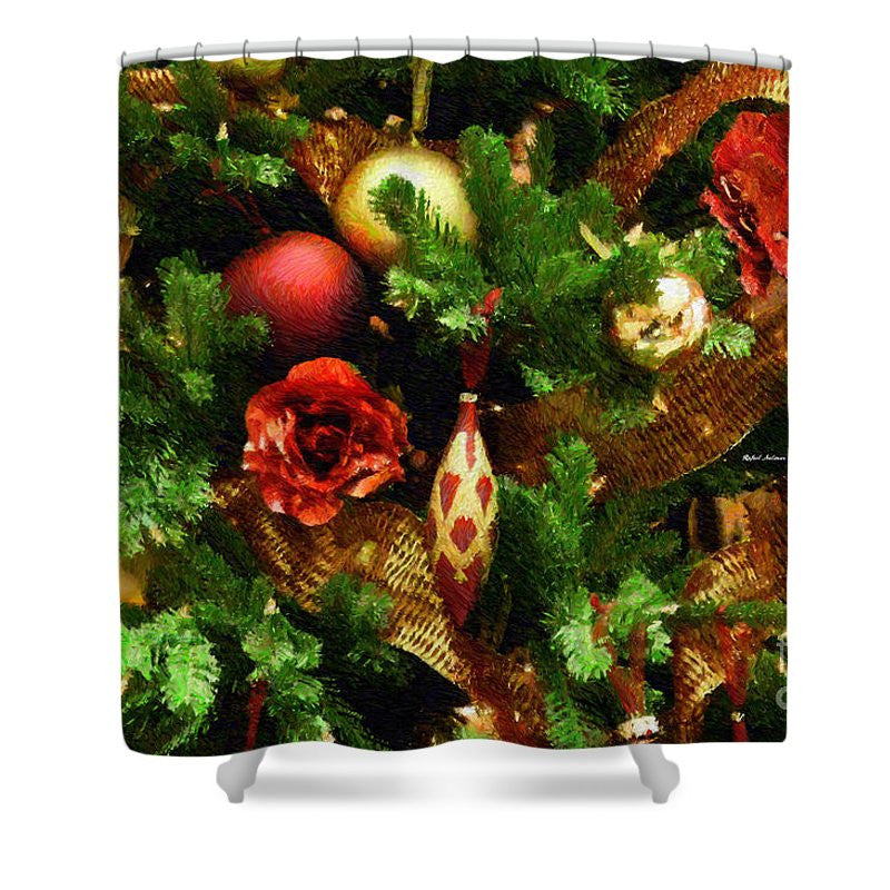 Shower Curtain - Christmas Garland