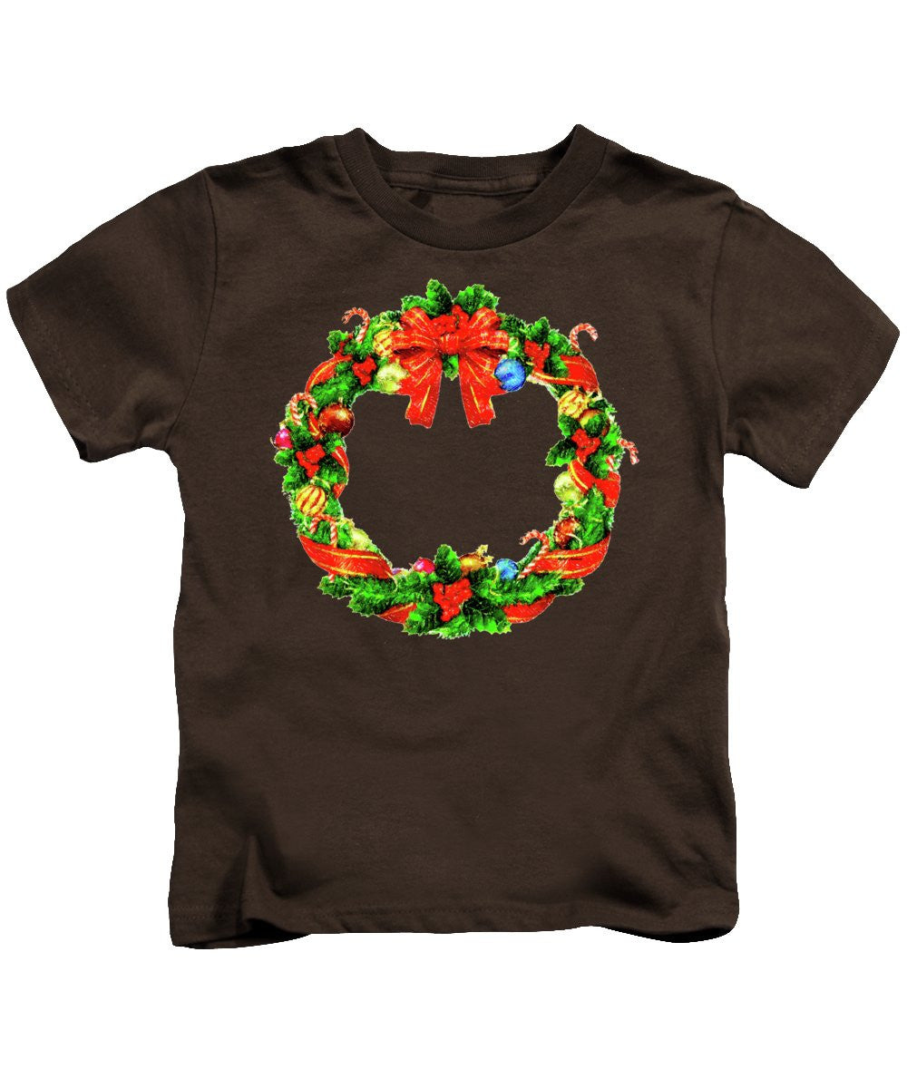 T-shirt pour enfant - Couronne de Noël