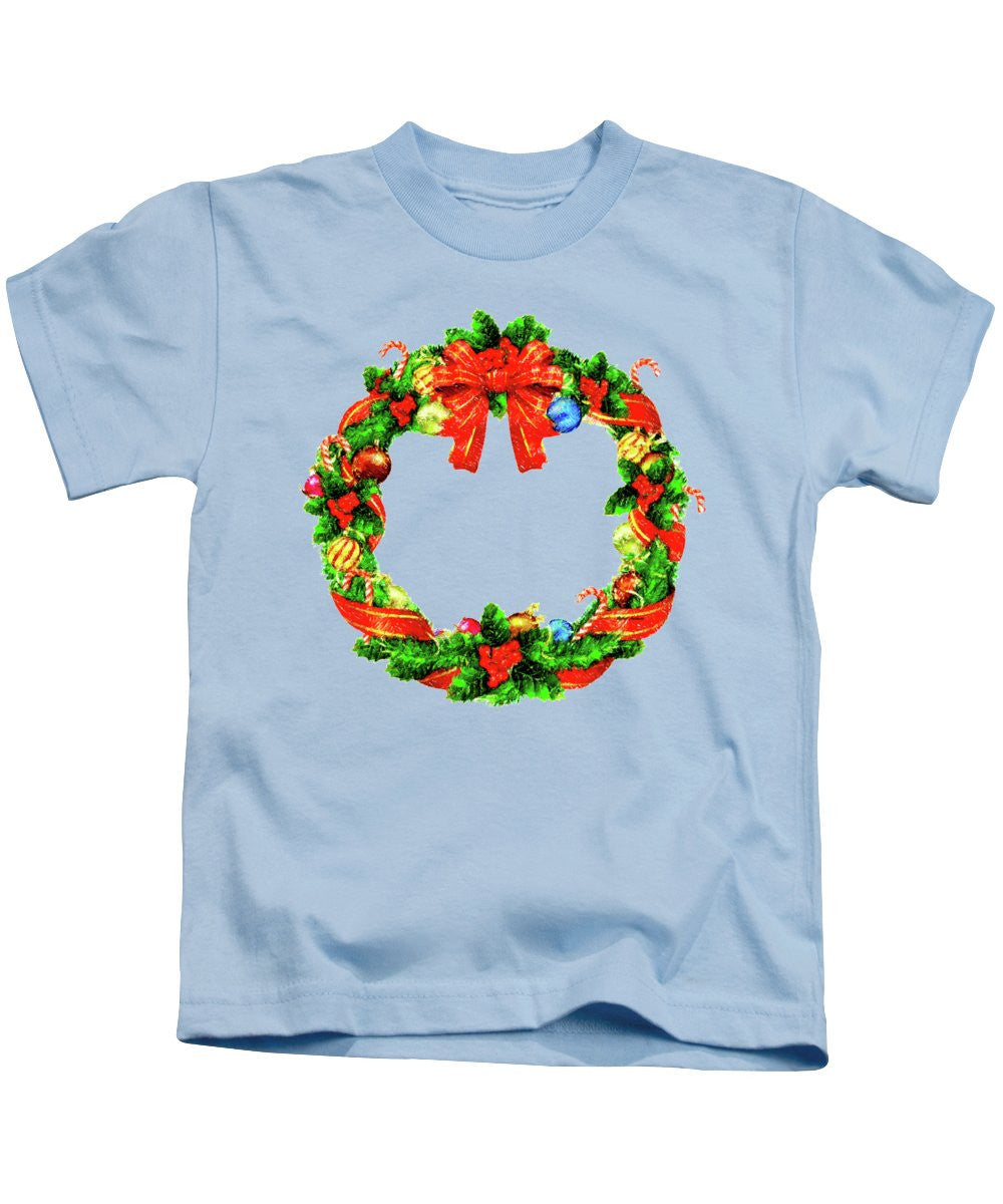 T-shirt pour enfant - Couronne de Noël