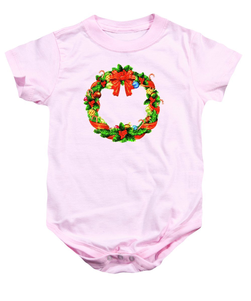 Baby Onesie - Christmas Wreath