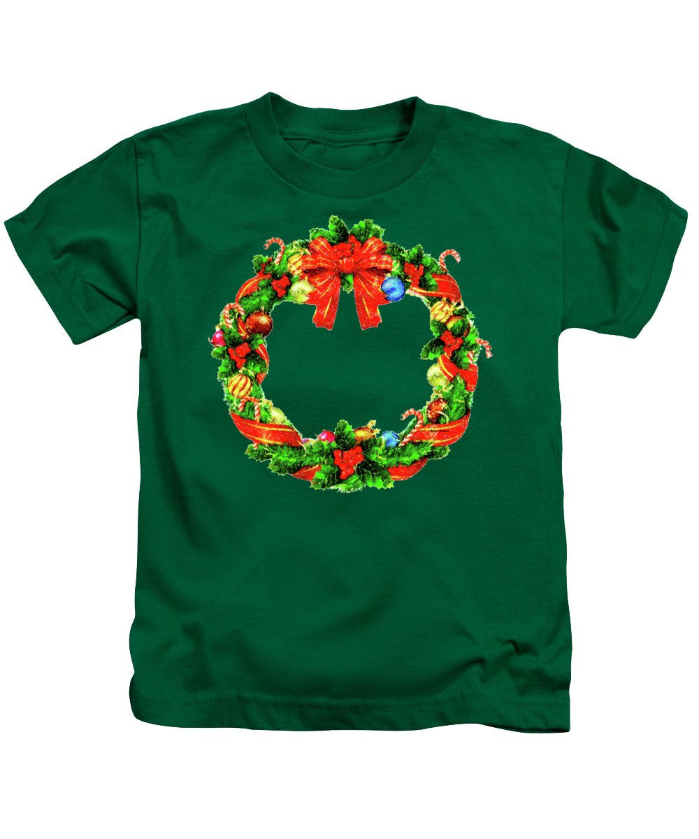 T-shirt pour enfant - Couronne de Noël