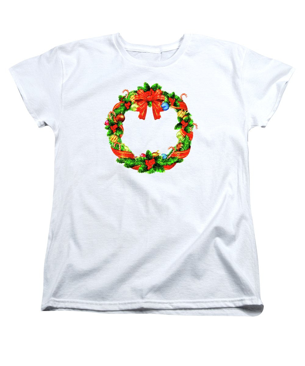Women's T-Shirt (Standard Cut) - Christmas Wreath