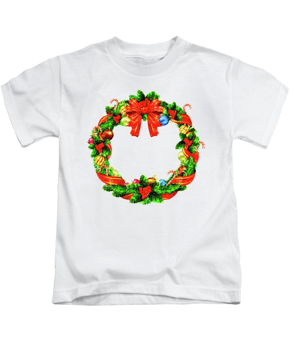 T-shirt pour enfant - Couronne de Noël