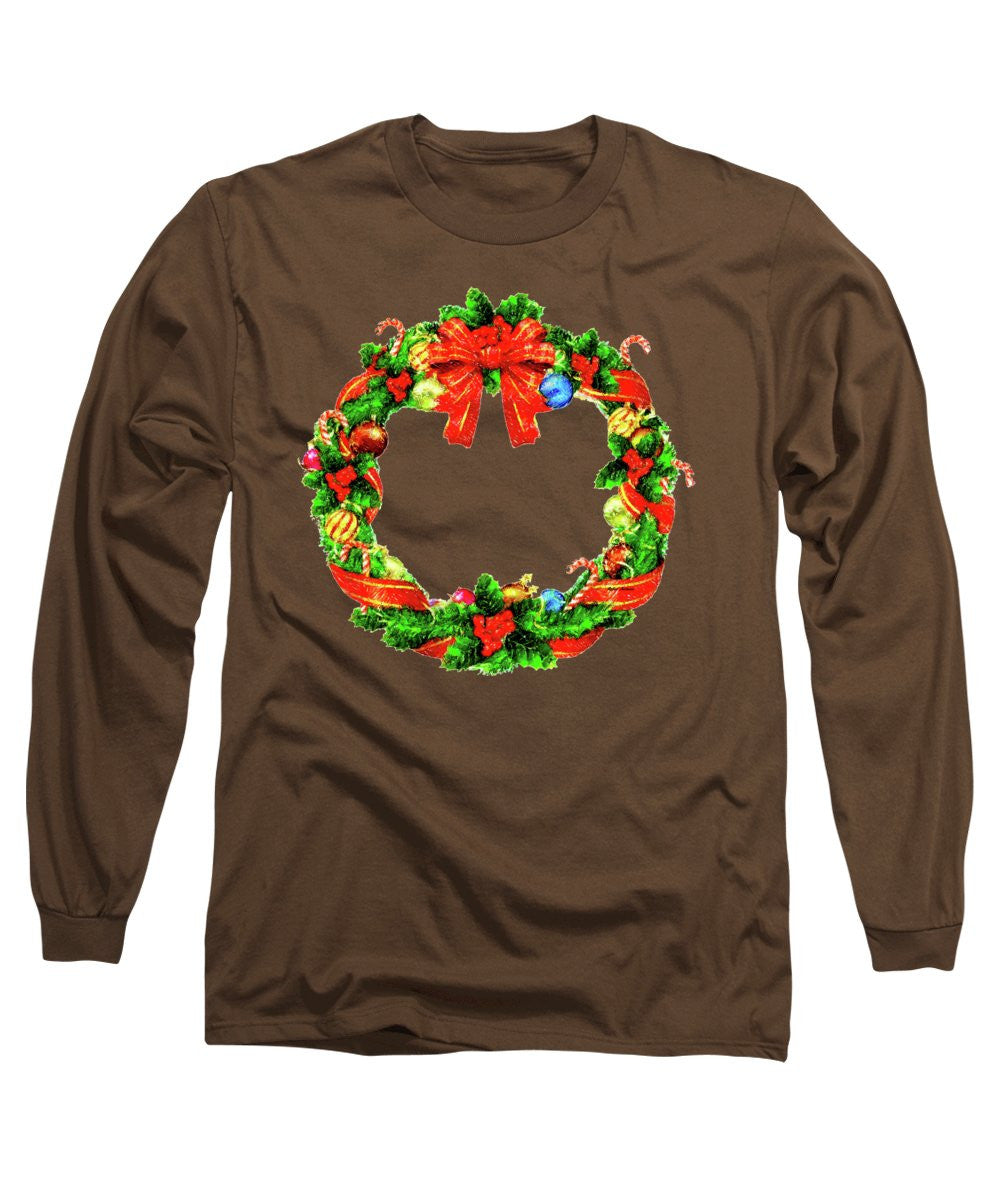 Long Sleeve T-Shirt - Christmas Wreath