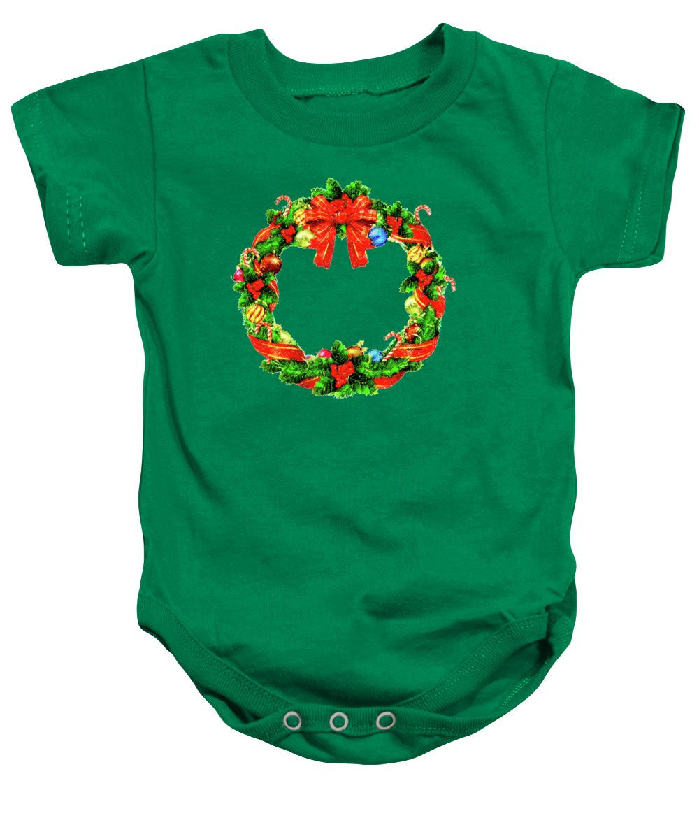 Baby Onesie - Christmas Wreath