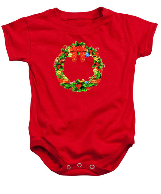 Baby Onesie - Christmas Wreath