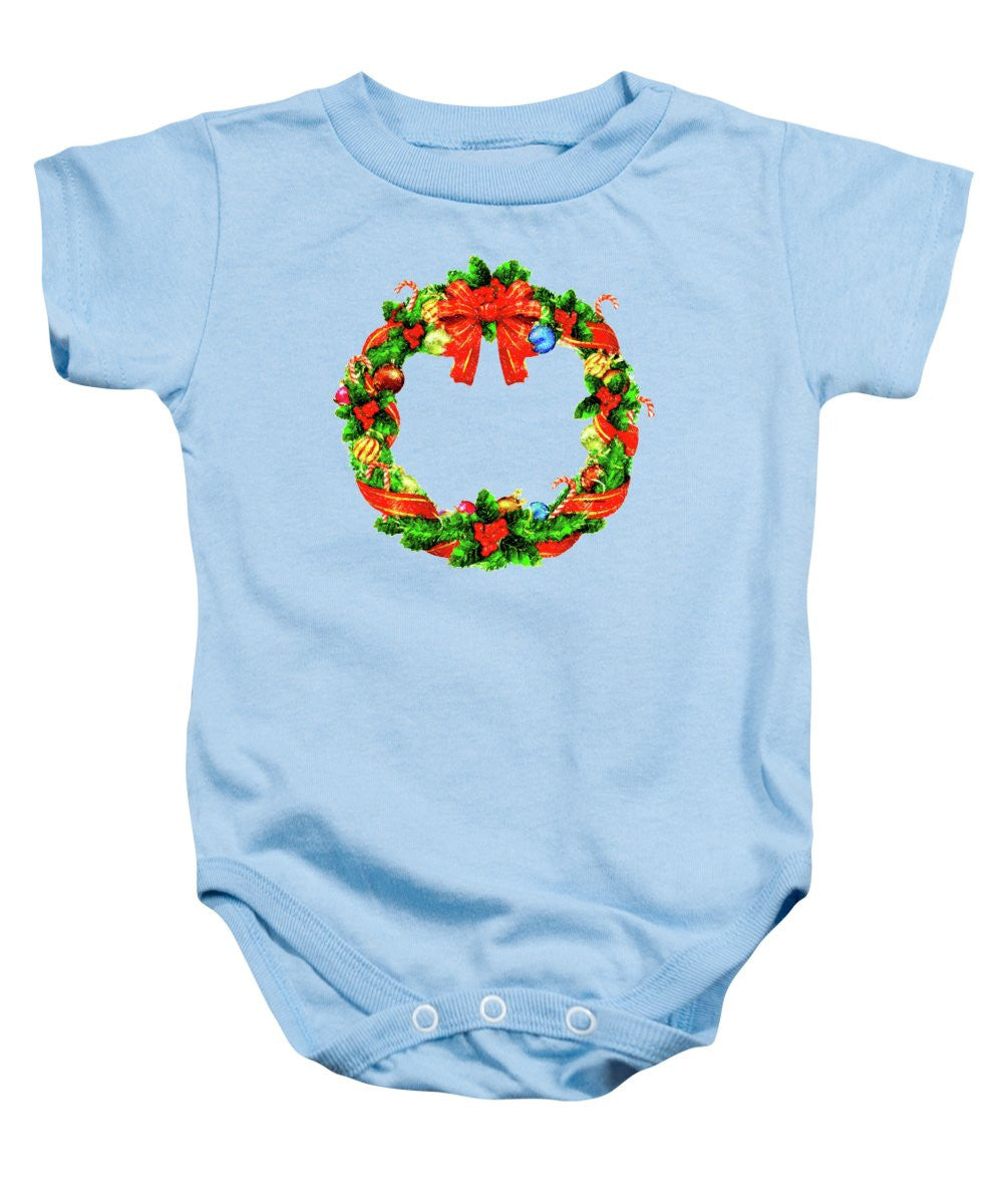 Baby Onesie - Christmas Wreath