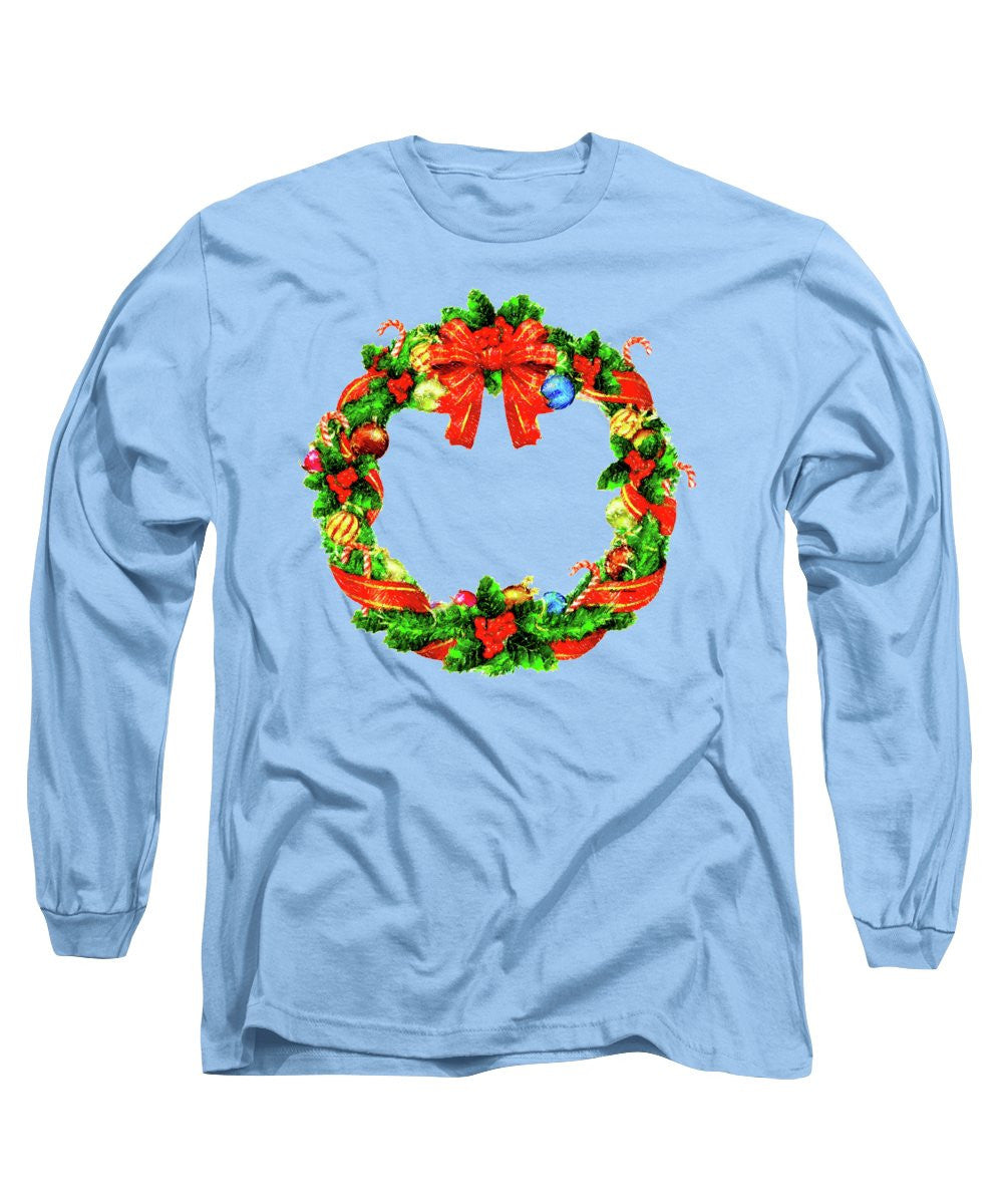 Long Sleeve T-Shirt - Christmas Wreath