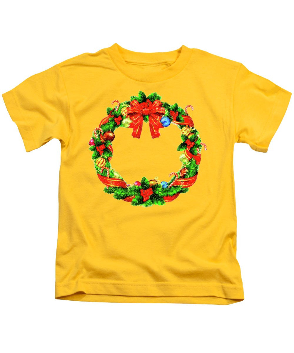 T-shirt pour enfant - Couronne de Noël