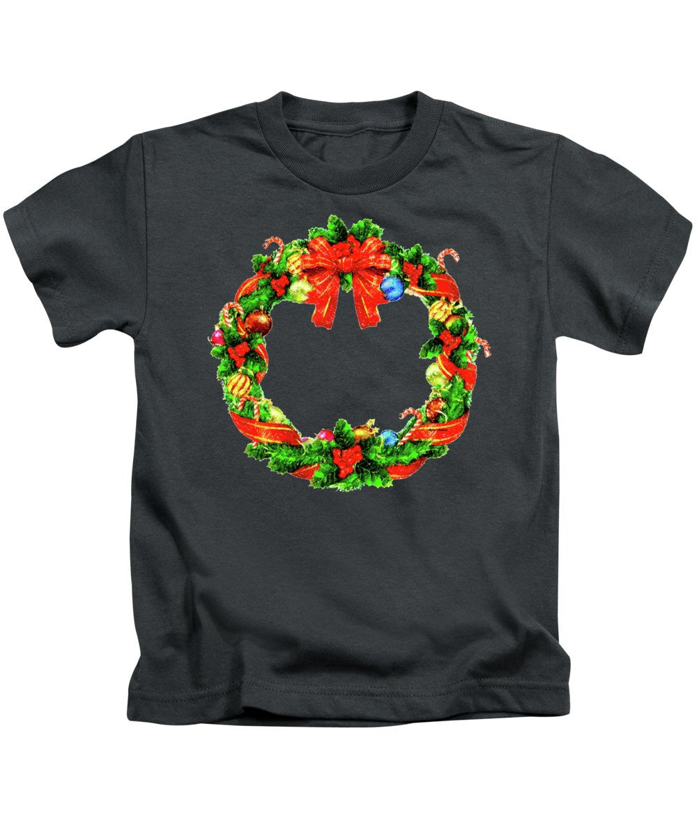 T-shirt pour enfant - Couronne de Noël