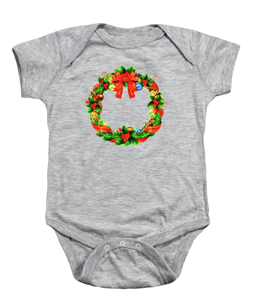 Baby Onesie - Christmas Wreath