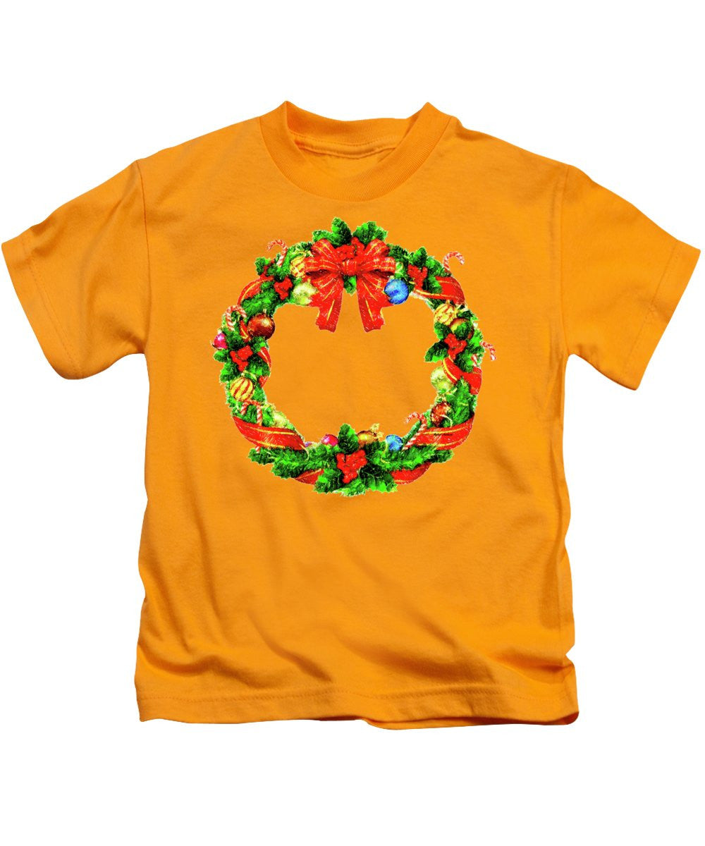 T-shirt pour enfant - Couronne de Noël