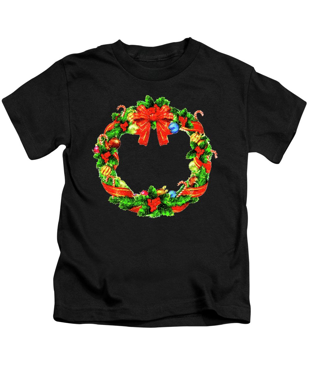 T-shirt pour enfant - Couronne de Noël