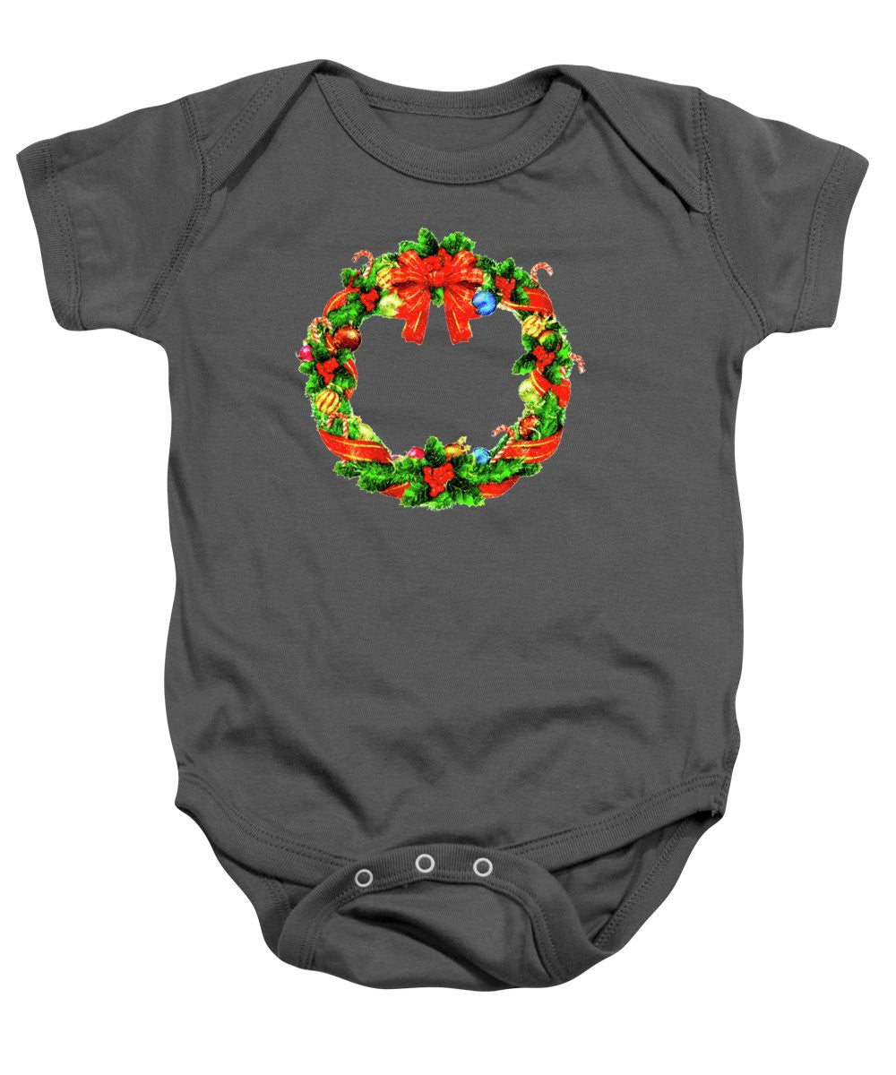 Baby Onesie - Christmas Wreath