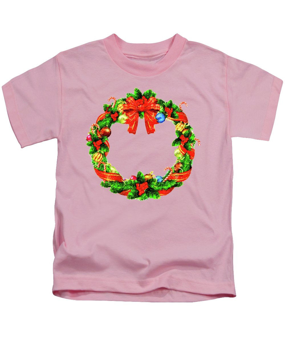 T-shirt pour enfant - Couronne de Noël